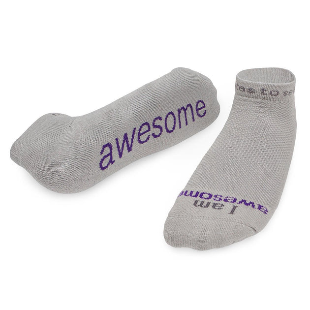 I am a hero' socks, Grey Low-Cut Socks