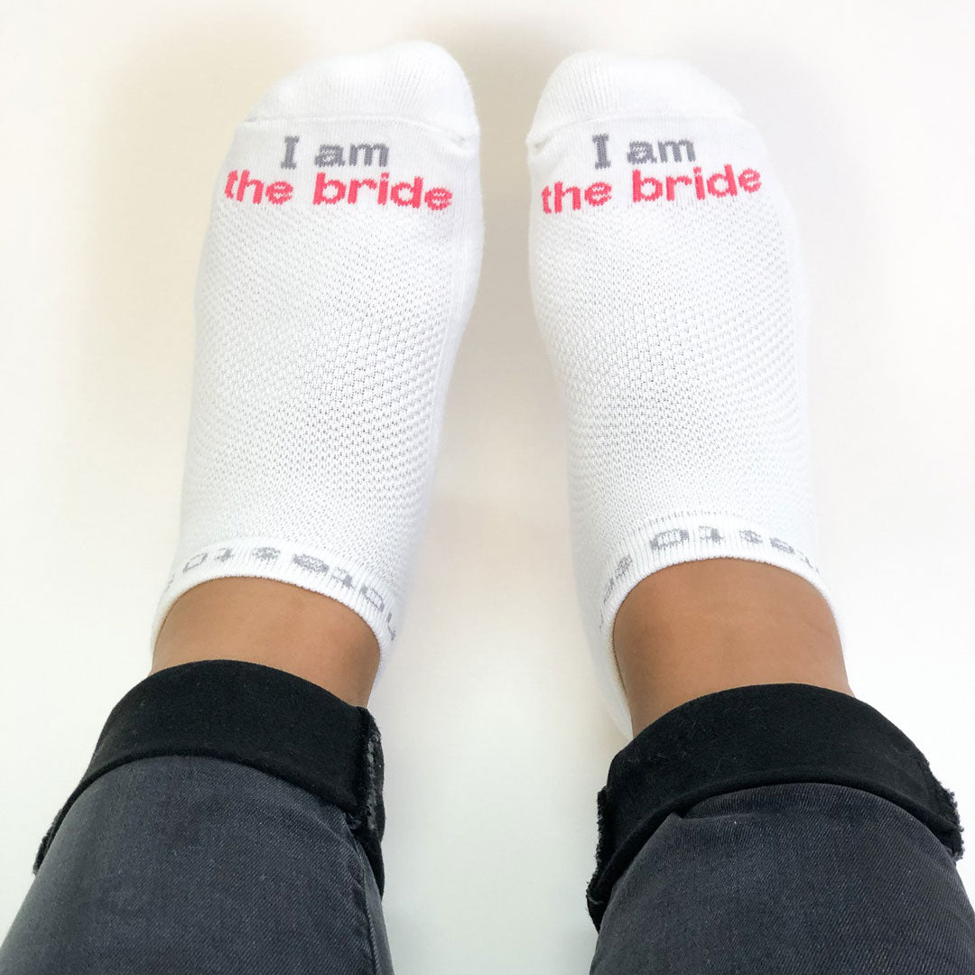 I am the bride' socks | white low-cut socks | notes to self