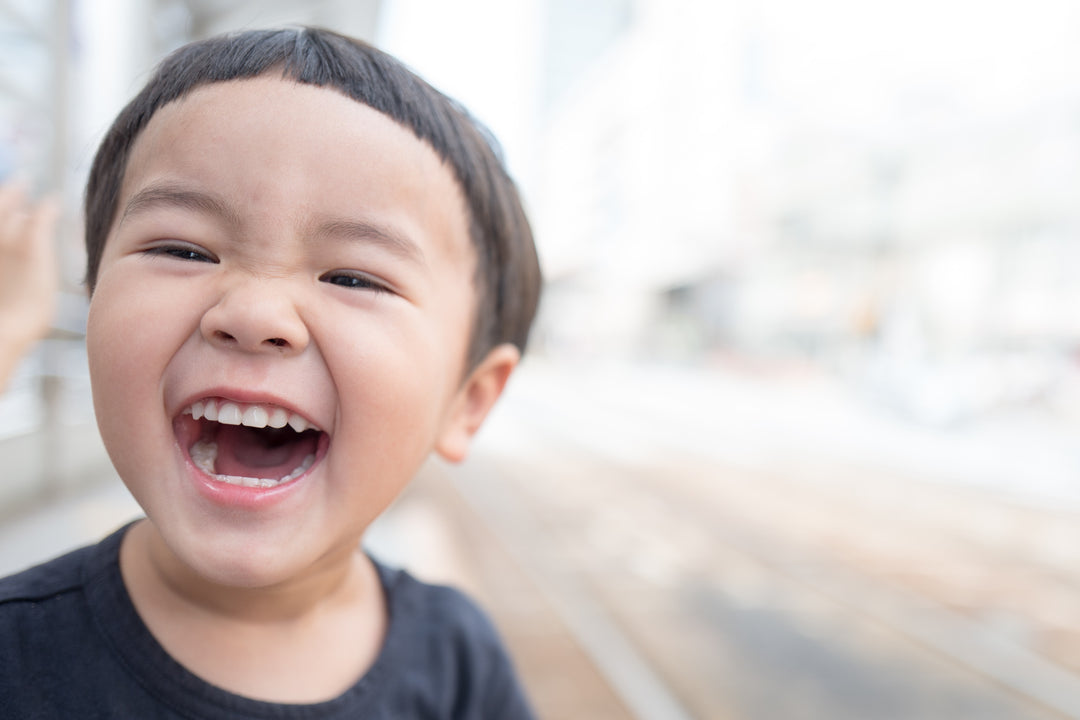 Young boy smiling