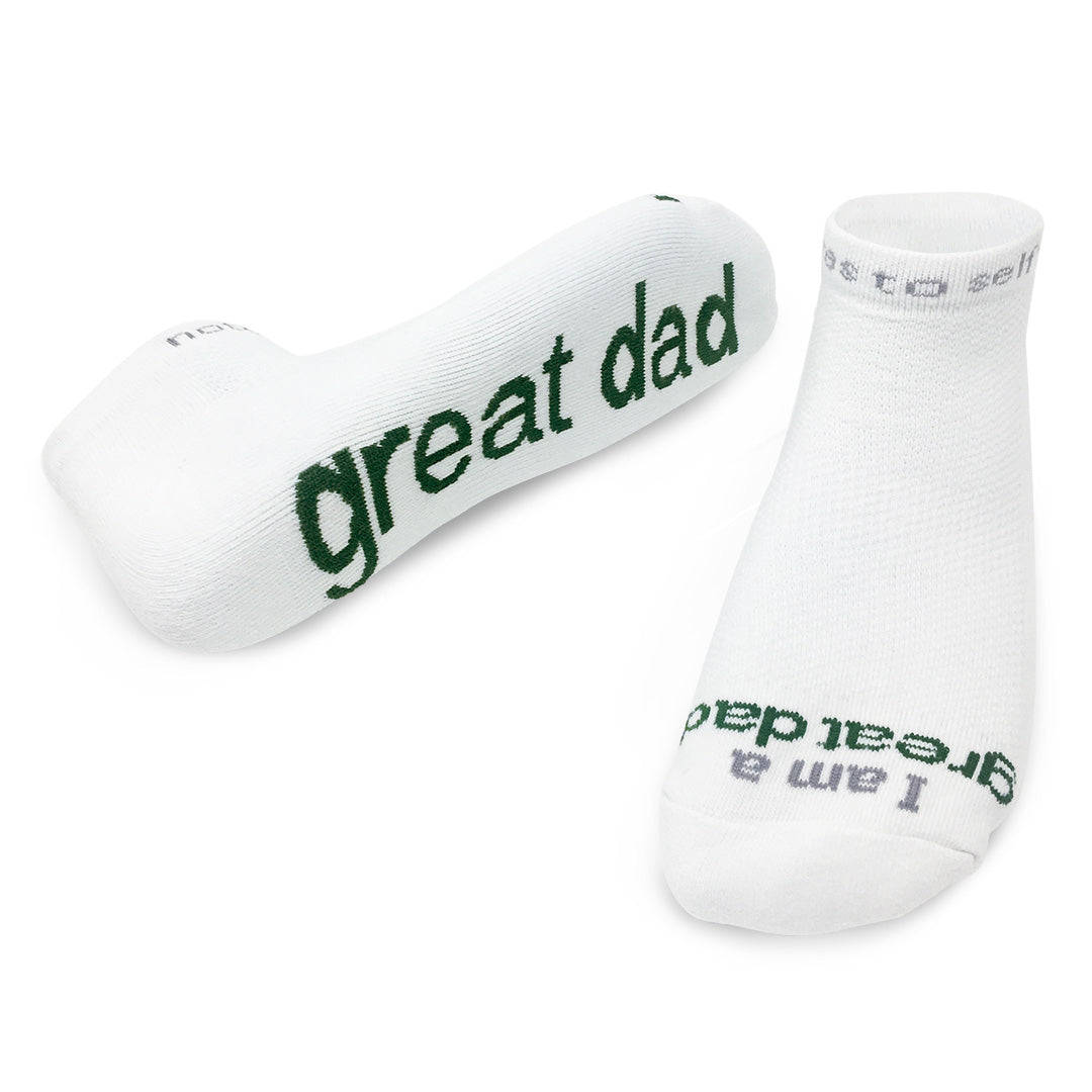 ornament with I am a great dad® white socks