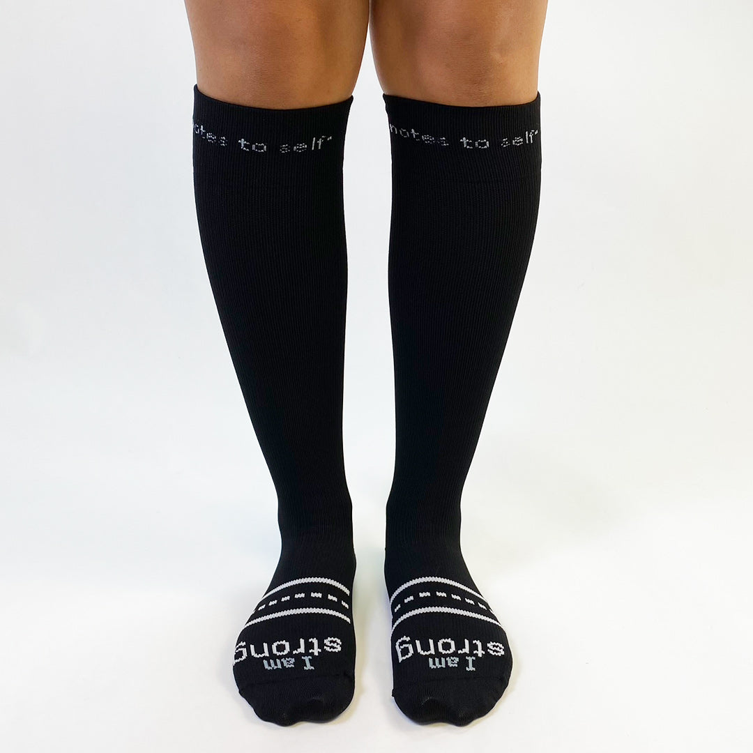 I am strong black compression socks