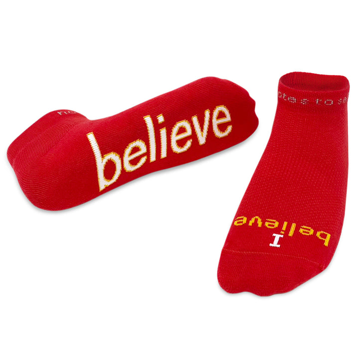 I believe red low-cut socks