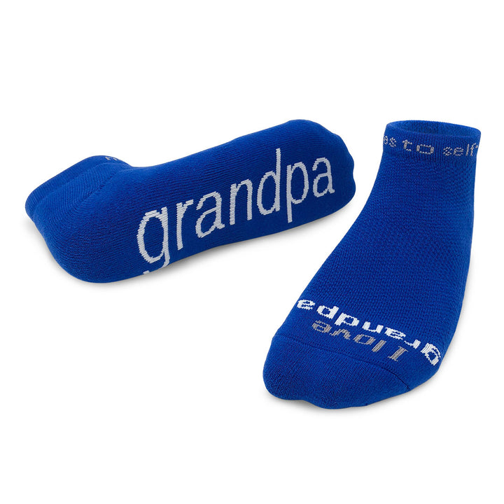 ornament with I love grandpa® blue socks