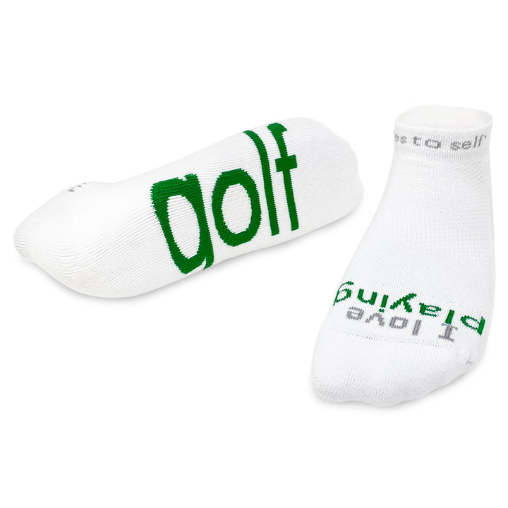 ornament with I LOVE PLAYING® GOLF white socks