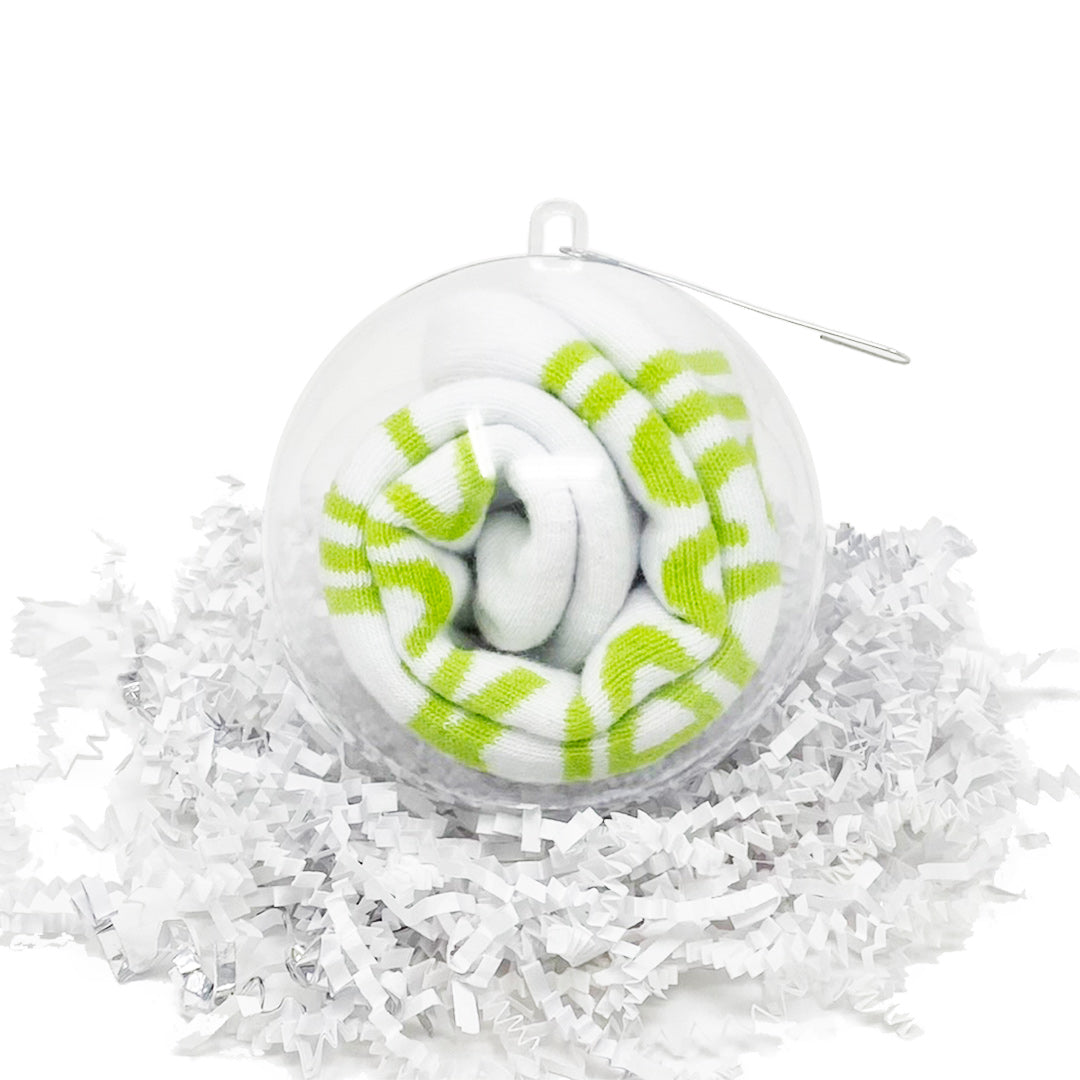 I love playing pickleball sock ornament white