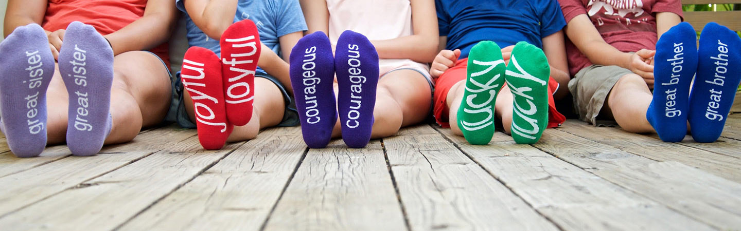 positive affirmation socks with words and inspirational quotes