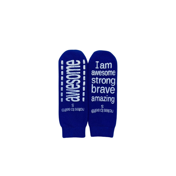 Royal blue hospital-type gripper socks