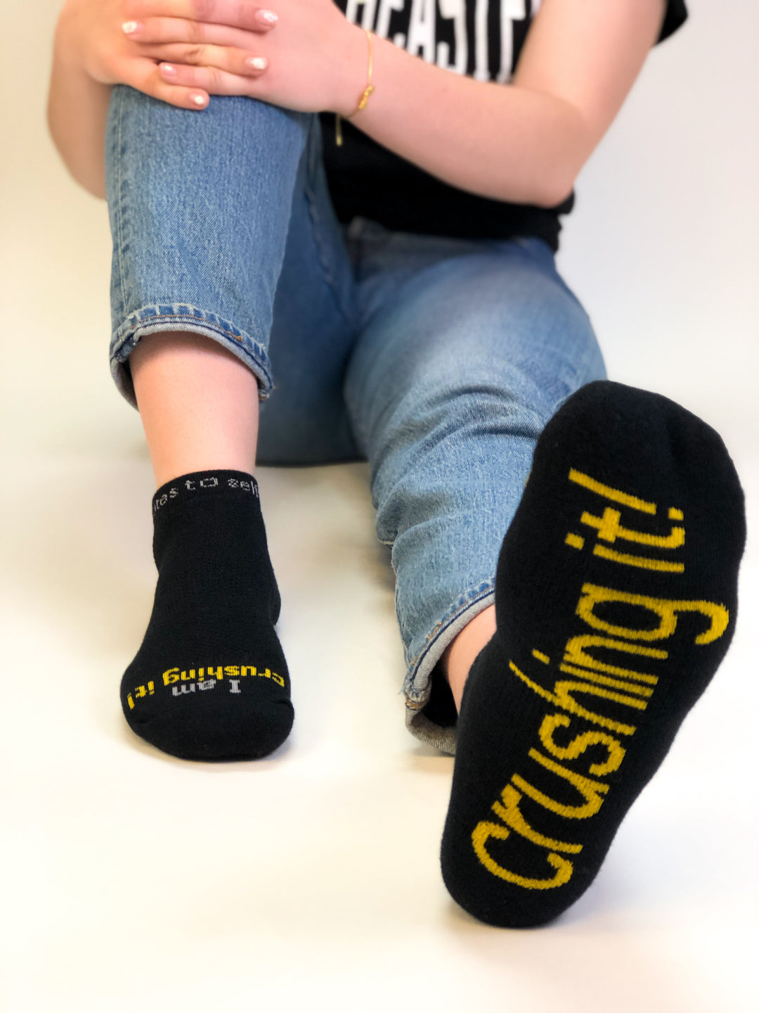 I am crushing it™ black low-cut socks - created for Gary Vaynerchuk