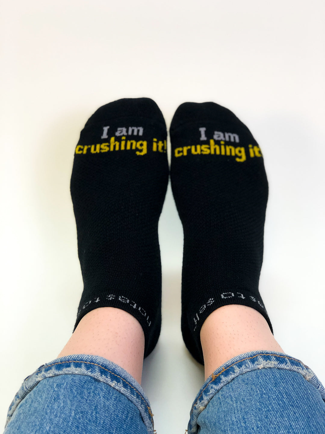 I am crushing it™ black low-cut socks - created for Gary Vaynerchuk