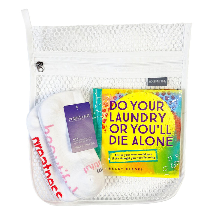 Laundry Bundle of Love - Do Your Laundry Or You'll Die Alone book & socks gift set
