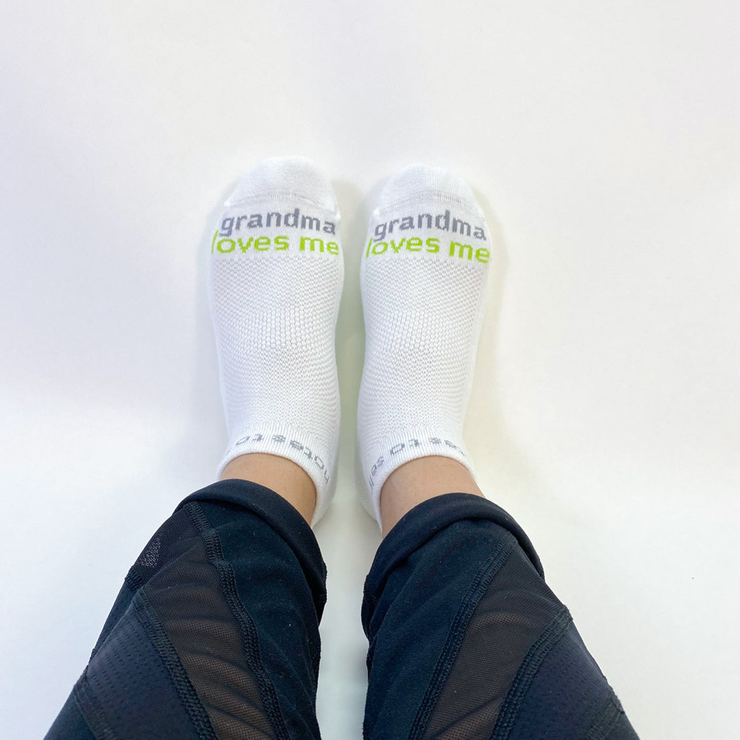 positive socks, grandma loves me-loved, low cut sock, great gift