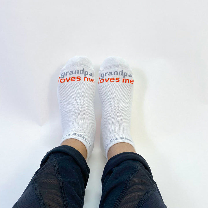 positive socks, grandpa loves me-loved, low cut sock, great gift