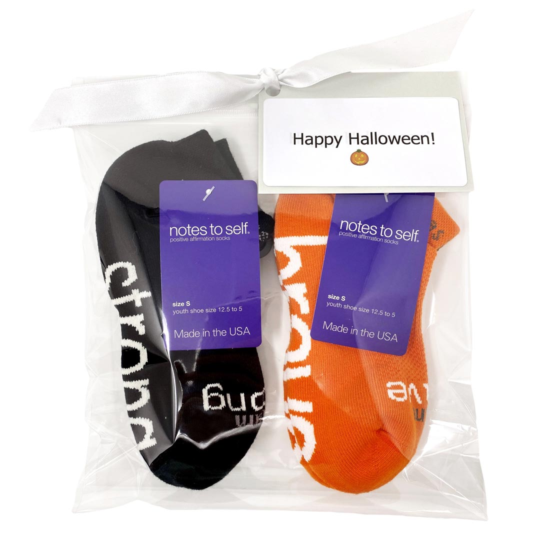 Halloween sock bag - strong and brave