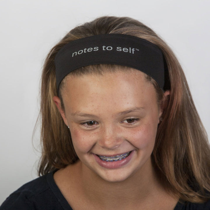 i am awesome black headband with positive words