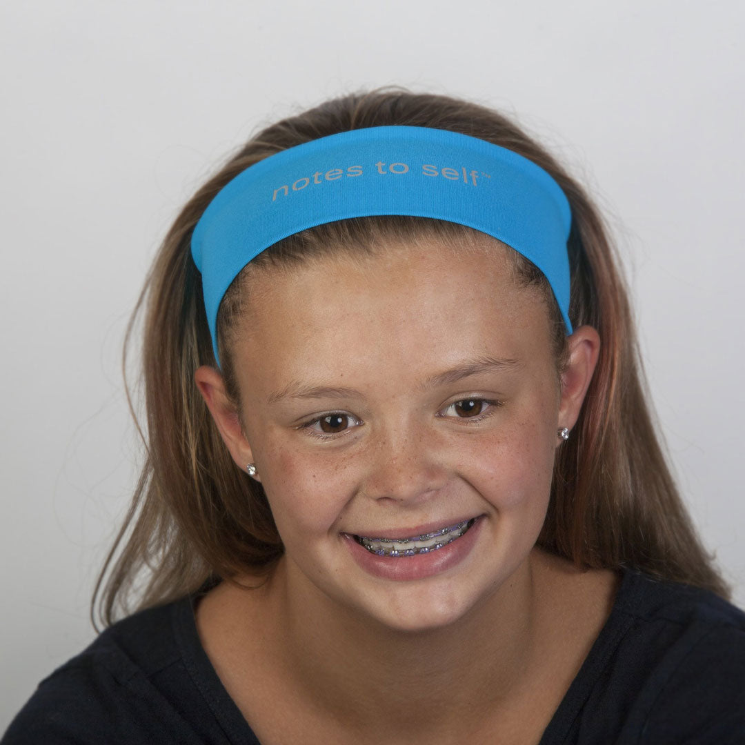 i am confident turquoise headband with positive message