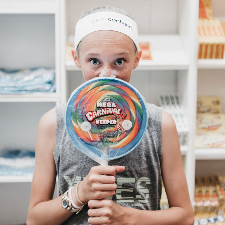 i am confident white headband with positive message