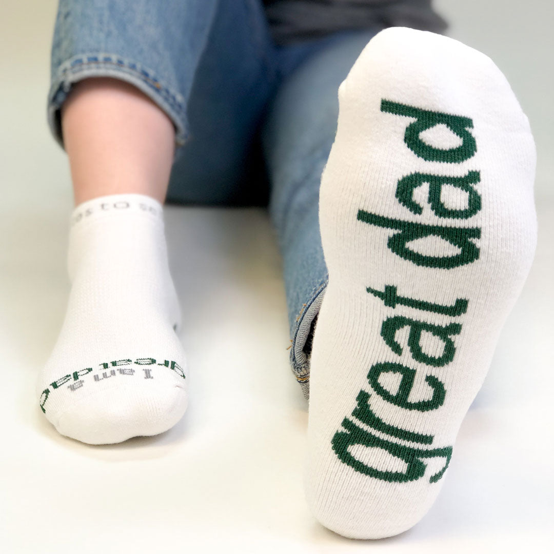 i am a great dad white socks for men