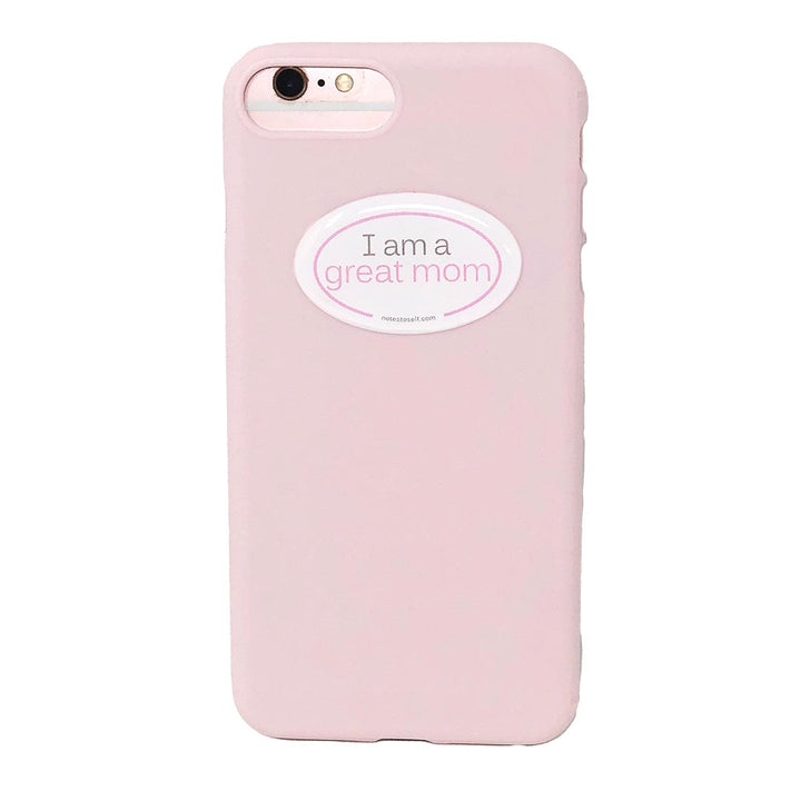 i am a great mom puffy affirmations that stick on phone case