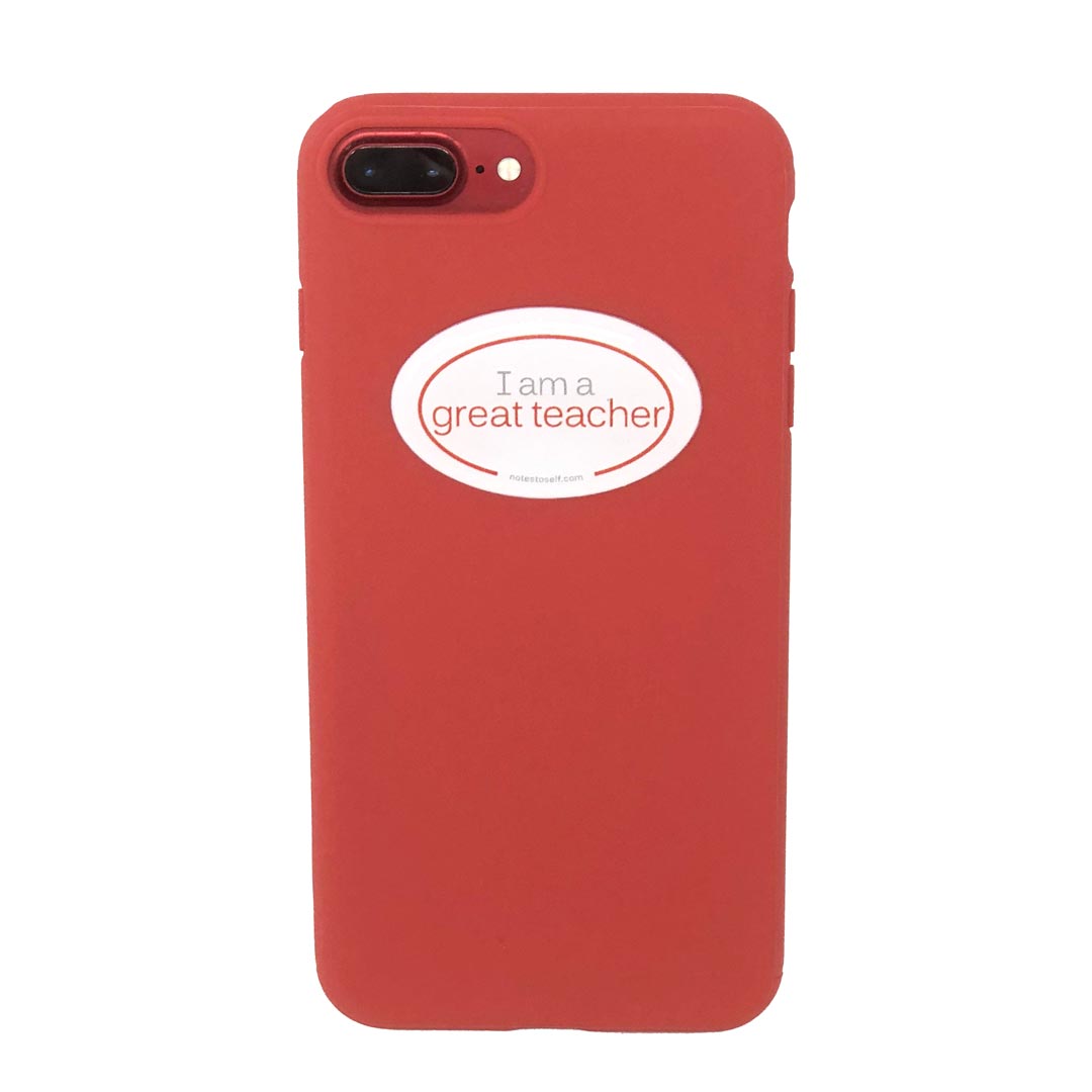 i am a great teacher affirmations that stick on a phone case