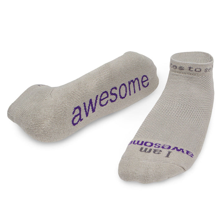 i am awesome grey socks