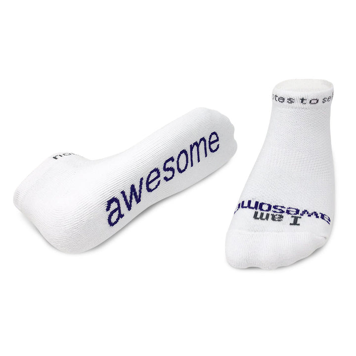 i am awesome white socks
