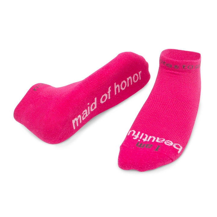 wedding party gift i am beautiful maid of honor socks