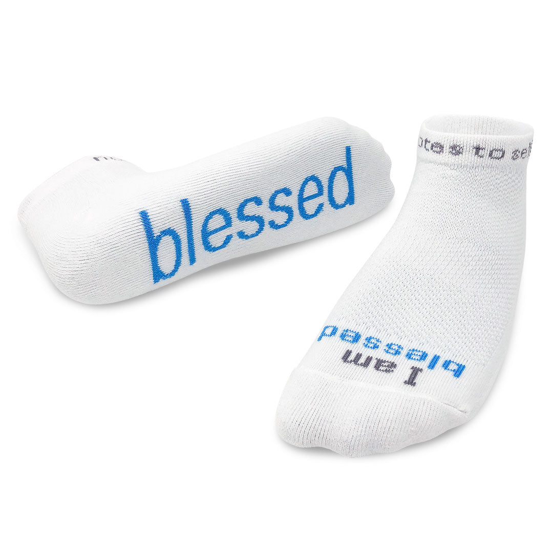 i am blessed white socks