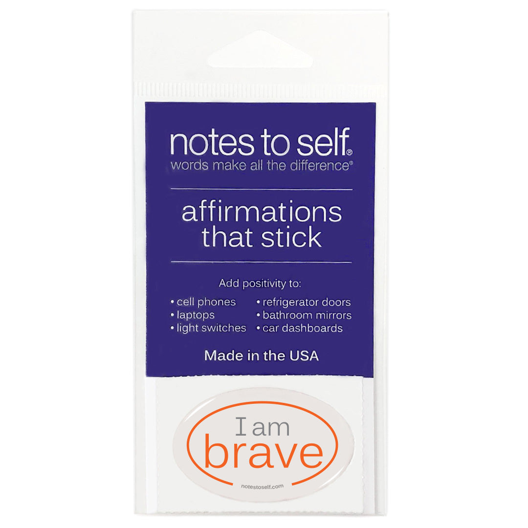 i am brave puffy sticker affirmations that stick