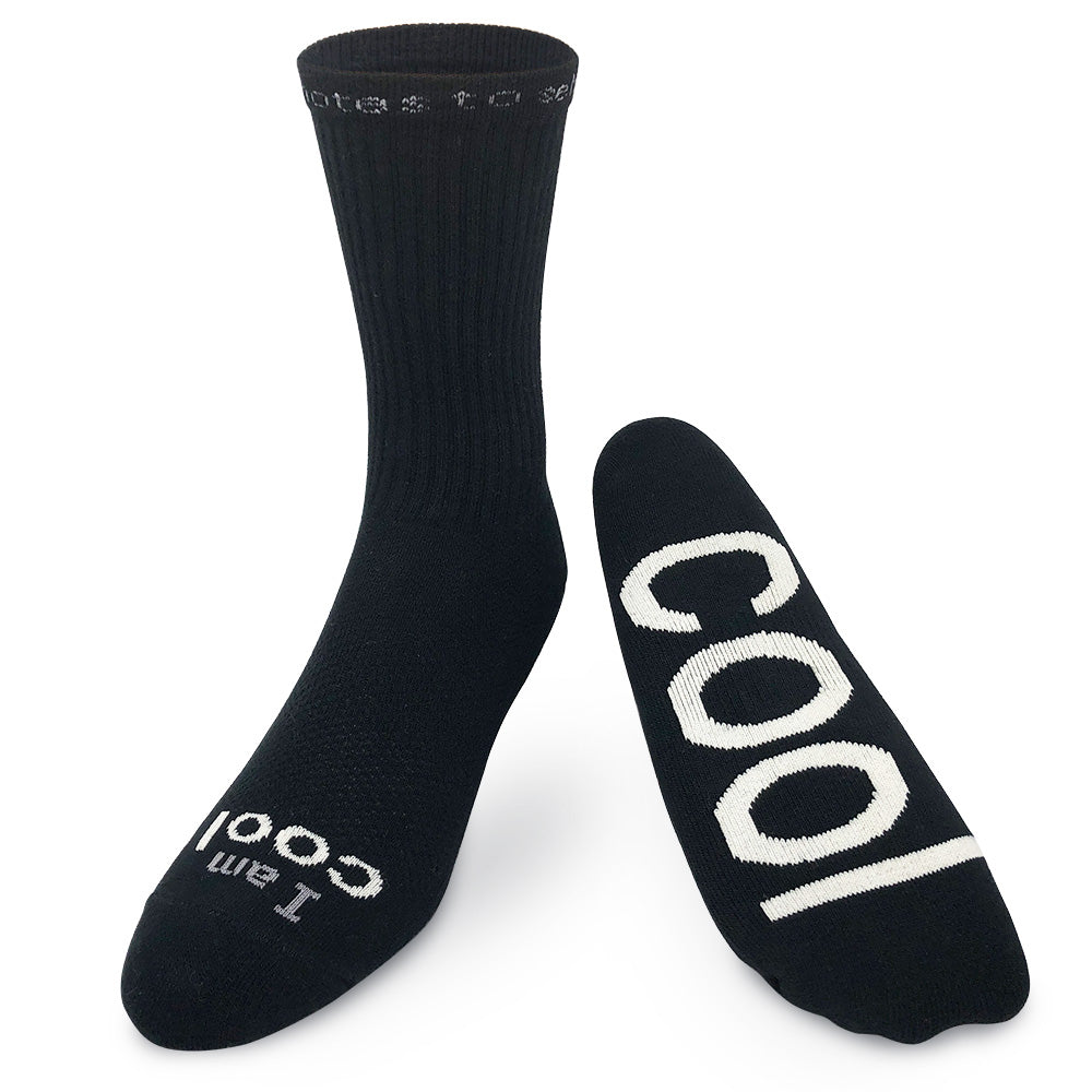 I am cool | black crew socks | notes to self® – notes to self® socks
