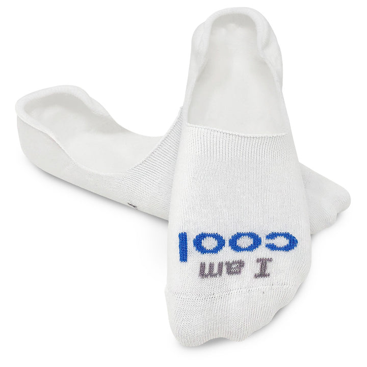 i am cool white ultra low cut socks