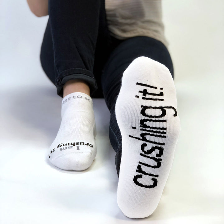 i am crushing it black socks with gary vaynerchuk words