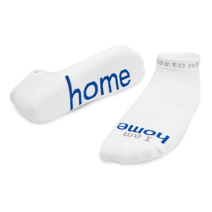 i am home white low cut socks
