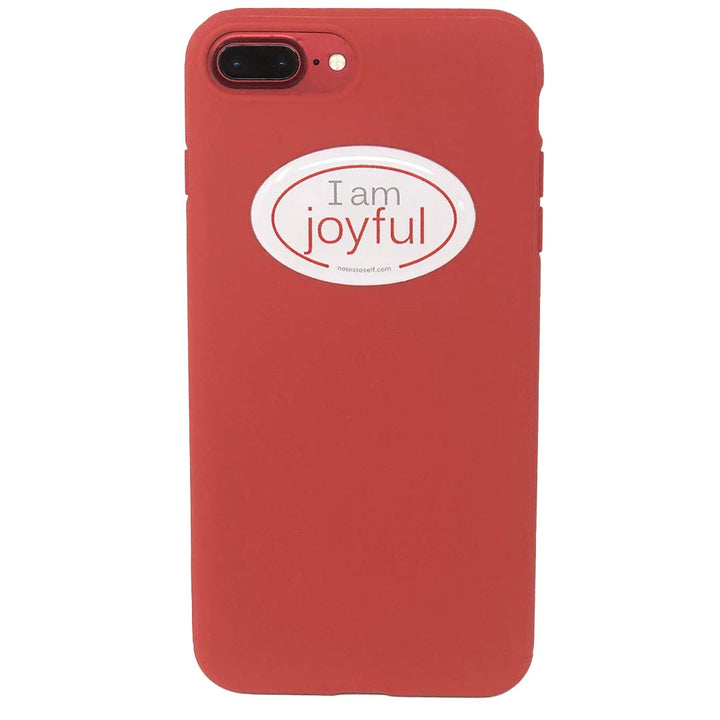 i am joyful sticker affirmations that stick puffy on phone case