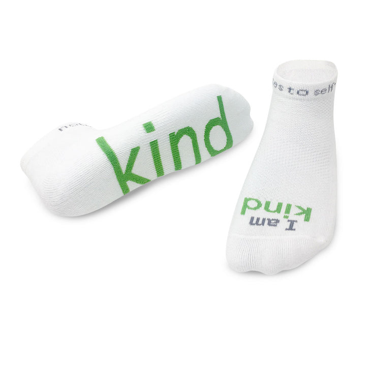 i am kind white socks