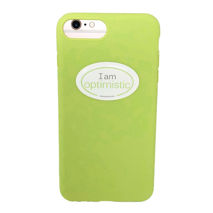 i am optimistic sticker affirmations that stick puffy on phone case