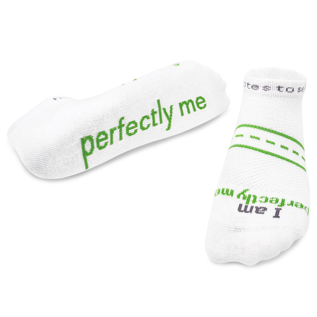 i am perfectly me white socks lite notes slim low cut