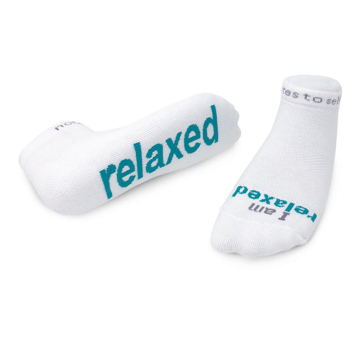 i am relaxed white low cut socks