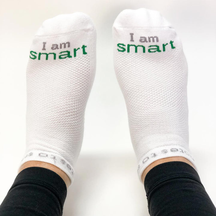 i am smart socks with positive message