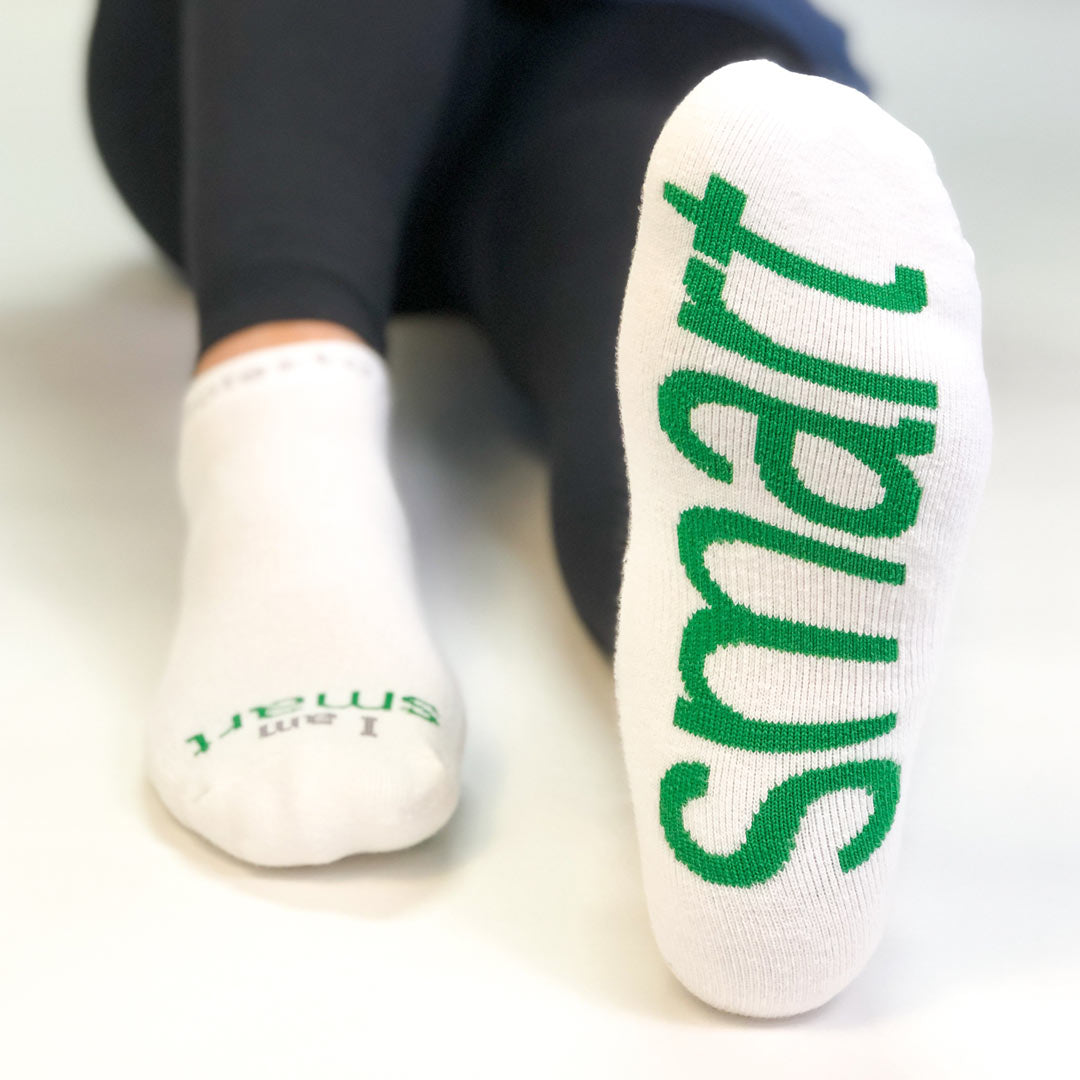 i am smart socks with positive message