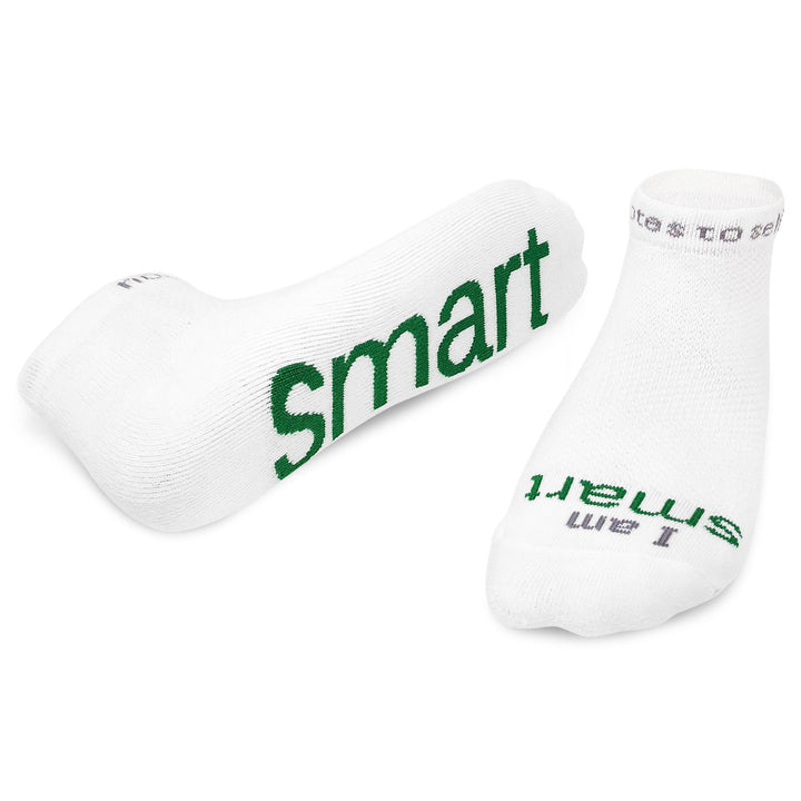 I am smart white low cut socks