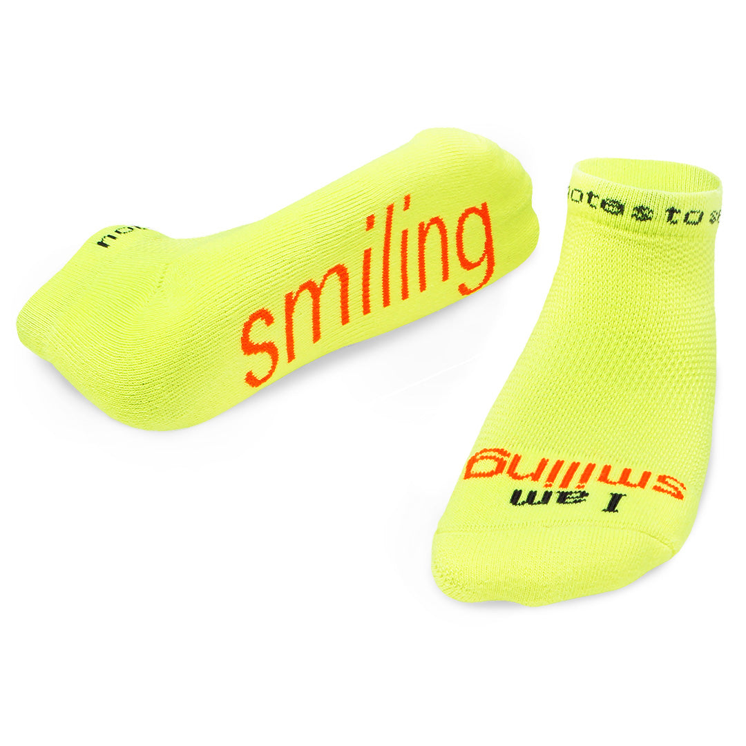 Sock&Roll - Running Socks Moustache Yellow