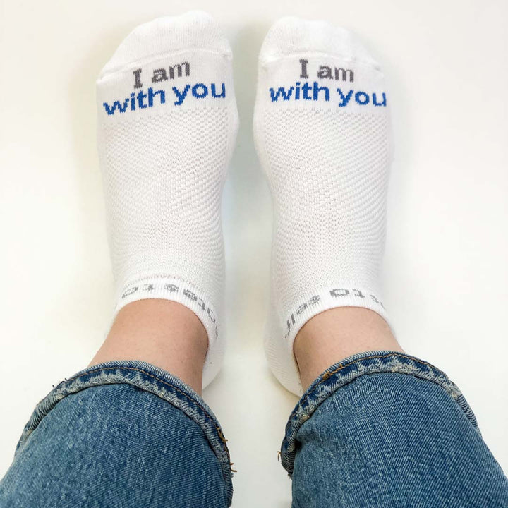 i am with you always socks with thoughtful message