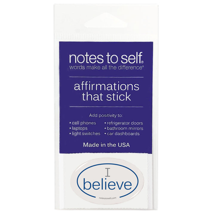 i believe blue puffy sticker affirmations that stick