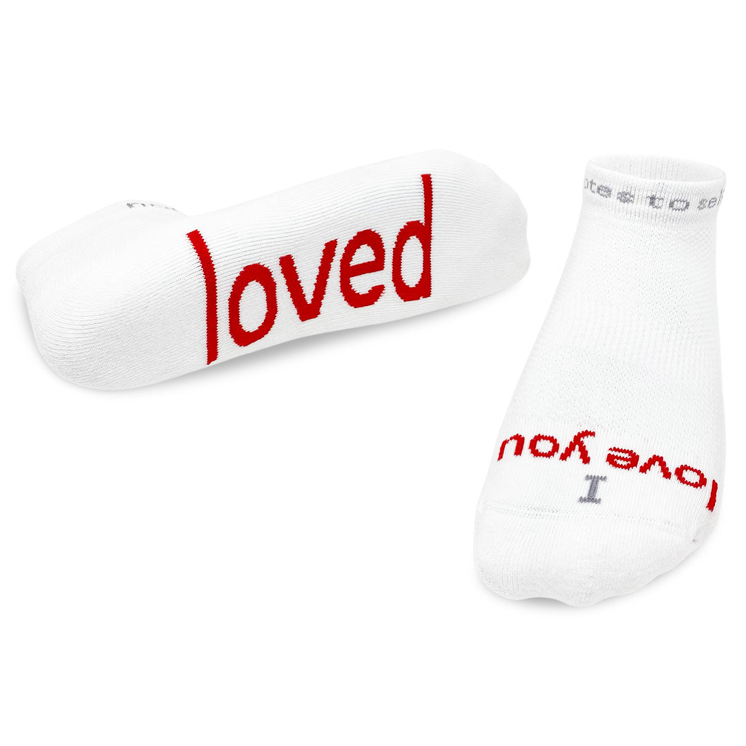 positive socks, i love you-loved, great gift, valentine's,