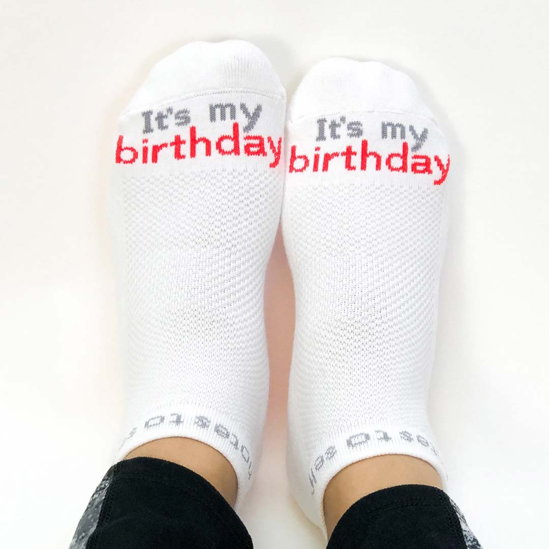 birthday gift it's my birthday socks with words