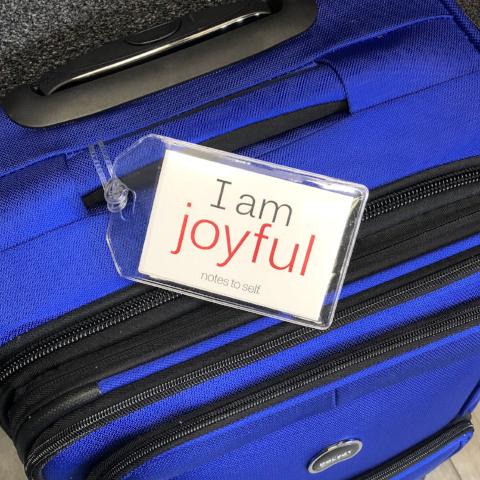 i am thankful and joyful luggage tag