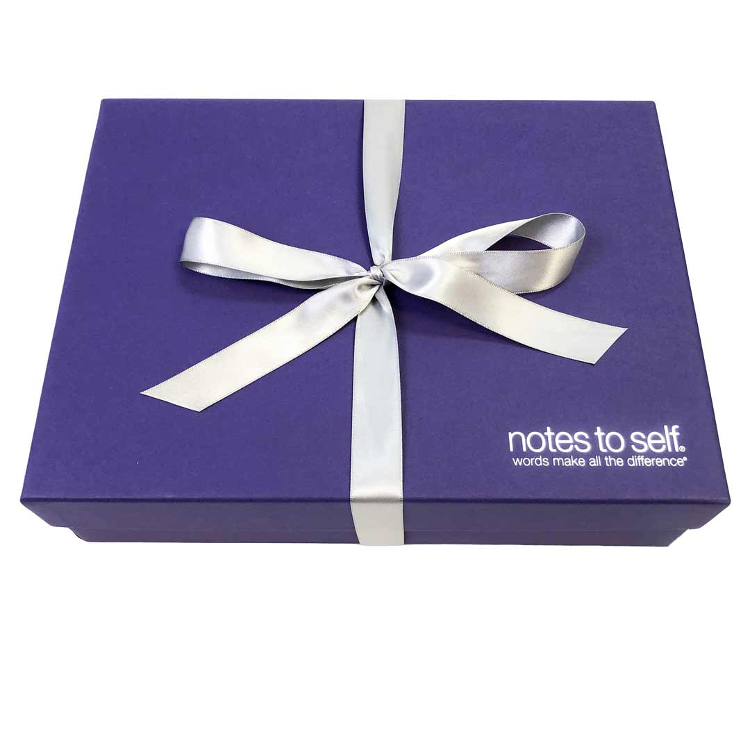 keepsake purple box with silver ribbon socks sold separately