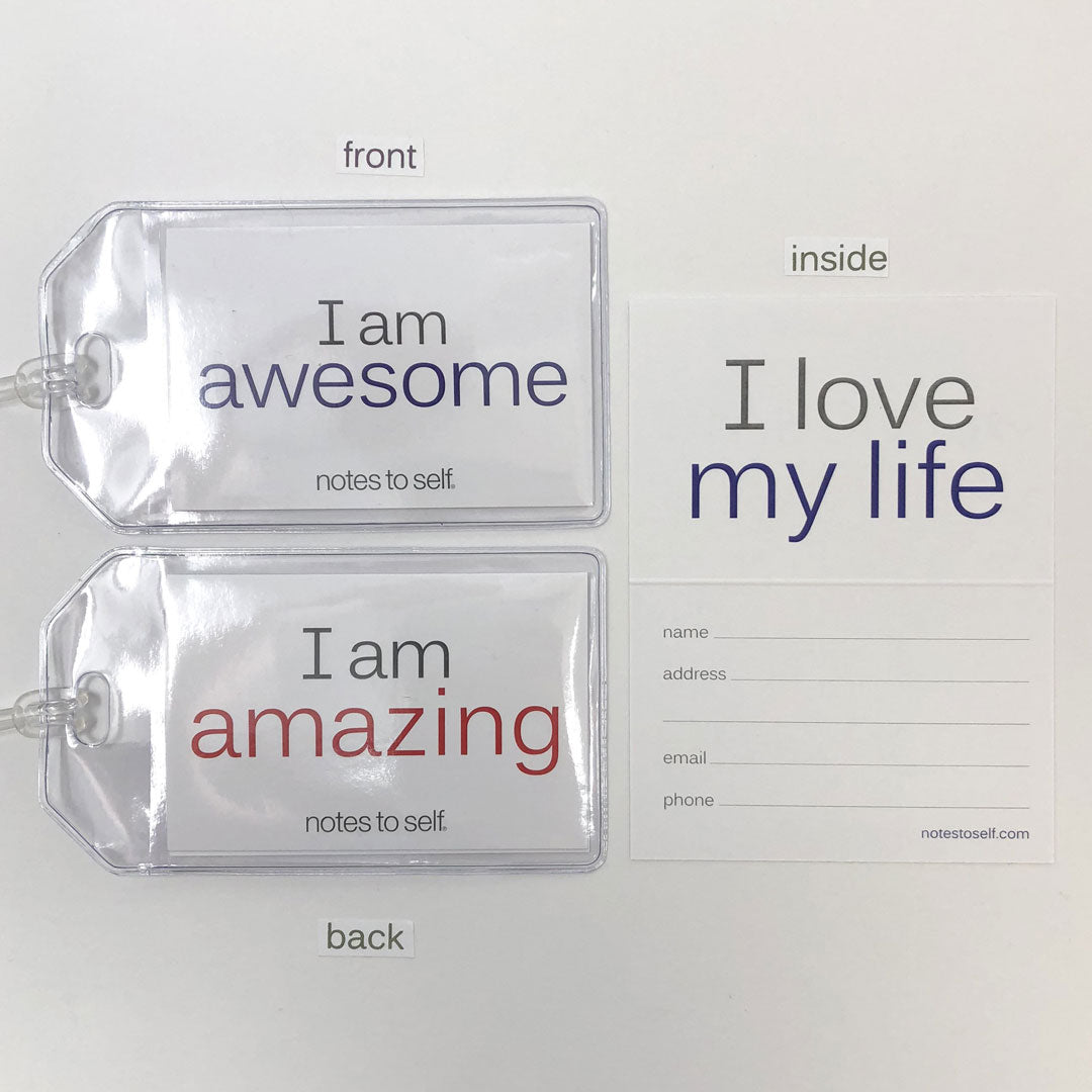 i am awesome and amazing luggage tag