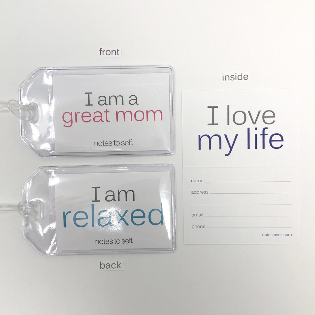 i am a great mom and i am relaxed luggage tag